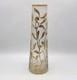Vase en verre soufflé moulé givré doré argenté à décor de gui Legras Art Nouveau