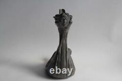 Vase étain Femme Art nouveau (65261)