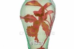 Vase fleuri en Baccarat 1900. Flowered vase by Baccarat 1900