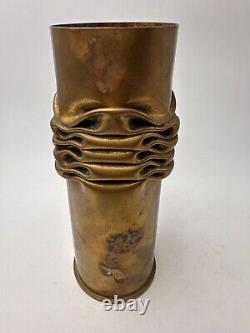 Vase froissé artillerie obus Artisanat de tranché SMA Schneider 1915