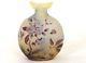 Vase gourde pâte de verre Emile Gallé fleurs feuillage Art Nouveau XIXème