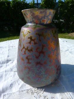 Vase irisé Clément Massier Art Nouveau iridescent ceramic circa 1900