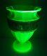 Vase jugendstil moser karlsbad ouraline vert jaune ancien art deco nouveau 1900