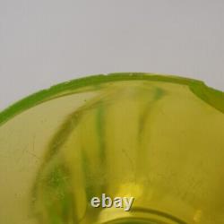 Vase jugendstil moser karlsbad ouraline vert jaune ancien art deco nouveau 1900