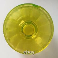 Vase jugendstil moser karlsbad ouraline vert jaune ancien art deco nouveau 1900