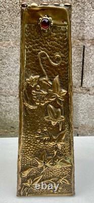 Vase métal repoussé d'ALFRED DAGUET époque 1900 Art Nouveau -N°2