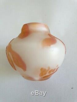 Vase miniature pâte de verre, Weis, Art Nouveau, XIXe