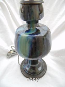 Vase monté en lampe jean langlade 32 cm signé et numeroté art nouveau