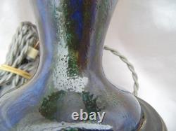 Vase monté en lampe jean langlade 32 cm signé et numeroté art nouveau