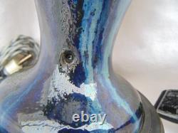 Vase monté en lampe jean langlade 32 cm signé et numeroté art nouveau