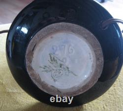 Vase monté en pied de lampe Art Nouveau manufacture Orchies L'Herminé Declercq