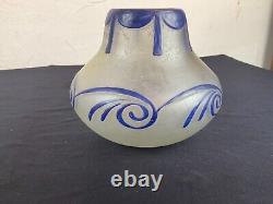 Vase pate de verre art nouveau dégagé a l acide LEGRAS