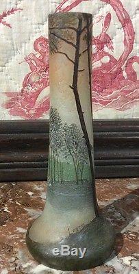 Vase pate de verre legras debut 20 eme siecle art nouveau