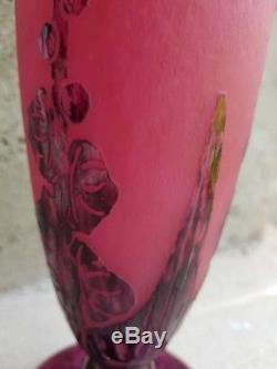 Vase pate de verre signé le verre francais Schneider ART NOUVEAU 1930