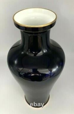 Vase porcelaine de SEVRES daté 1914 bleu de sèvres période art nouveau