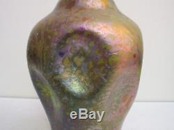 Vase renflé en Céramique irisée, signé AIRE BELLE ART NOUVEAU