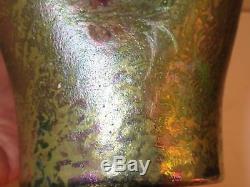 Vase renflé en Céramique irisée, signé AIRE BELLE ART NOUVEAU
