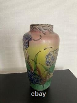Vase signé GAUTHIER vintage as gallé luneville ART NOUVEAU