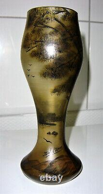 Vase signé MICHEL Nancy art nouveau époque Gallé et Daum