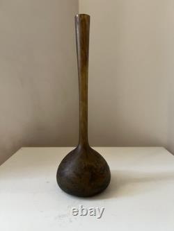 Vase soliflore boule pâte de verre Art Nouveau Delatte Nancy