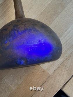 Vase soliflore boule pâte de verre Art Nouveau Delatte Nancy