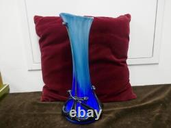 Vase style art nouveau, Jugenstil, signé J. M Operto, Biot, haut 31cm
