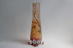 Vase verre émaillé 1900 Art Nouveau (63870)