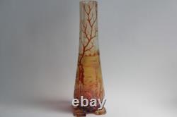 Vase verre émaillé 1900 Art Nouveau (63870)