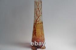 Vase verre émaillé 1900 Art Nouveau (63870)