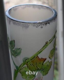 Vase verre émaillé Art Nouveau Choisy le Roi 1900 Era Legras