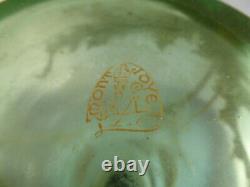 Vase verre émaillé Legras, Montjoye, Art nouveau, 40cm et signé