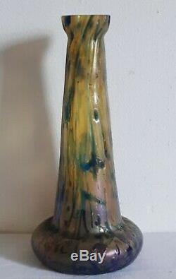 Vase verre irisé Kralik bohême 1900 Art Nouveau