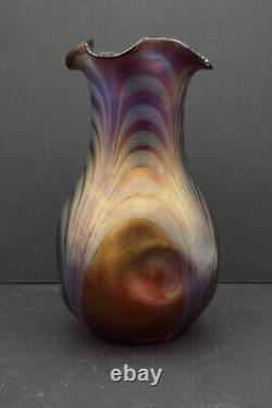 Vase verrerie Bohème verre Johann Loetz art nouveau, Bohemian glass Jugendstil