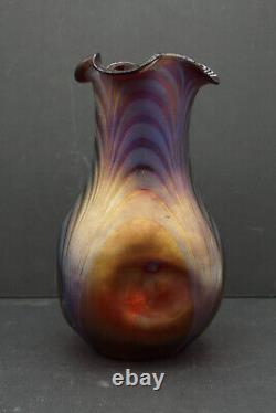 Vase verrerie Bohème verre Johann Loetz art nouveau, Bohemian glass Jugendstil