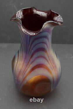 Vase verrerie Bohème verre Johann Loetz art nouveau, Bohemian glass Jugendstil