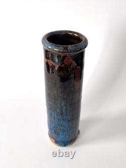 Vase vintage en grès émaillé par Michel Perfetti Années 80, style Art nouveau