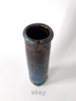 Vase vintage en grès émaillé par Michel Perfetti Années 80, style Art nouveau