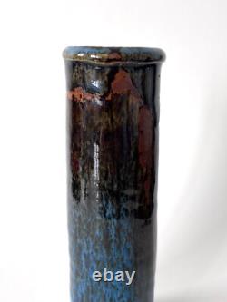 Vase vintage en grès émaillé par Michel Perfetti Années 80, style Art nouveau