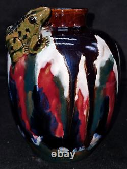 Vases art nouveau décorés de coulures/de grenouilles inspirés de Jérôme Massier