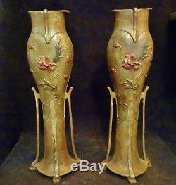Vases paire Art Nouveau