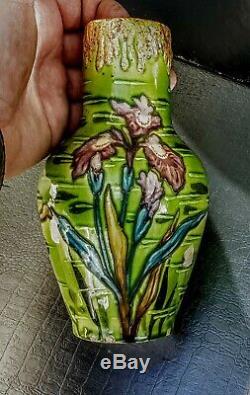Victor Yung Optat Milet Et Sevres Vase Ceramique Art Nouveau 1900 Decor Iris