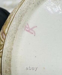 Vintage Royal Doulton Burslem Enamelled Gold Flowers Art Nouveau English Vase