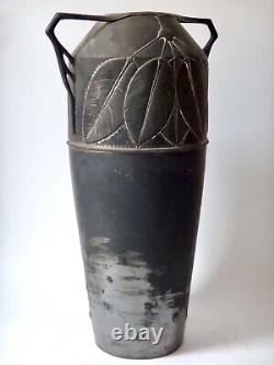 WMF grand vase en cuivre décor n°108 époque Art Nouveau 1900
