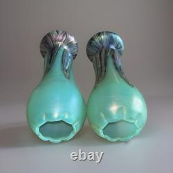 Whilem Kralik Loetz Paire De Vase Art Nouveau Irisé
