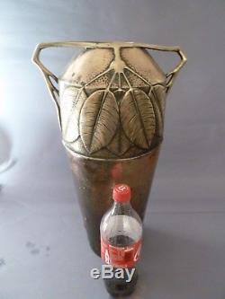 Wmf Art Nouveau Très Grand Vase Cuivre 51 CM Signé