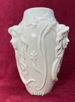 Women Vase Sculpture Femme Craquele Art Nouveau La Louviere Keramis Belge België