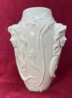 Women Vase Sculpture Femme Craquele Art Nouveau La Louviere Keramis Belge België